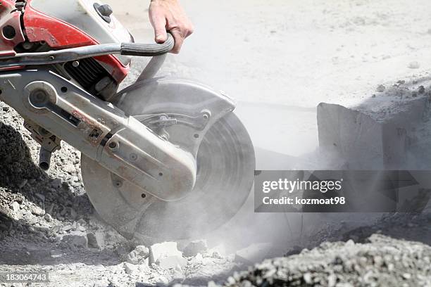 cutting concrete - sawing stock pictures, royalty-free photos & images