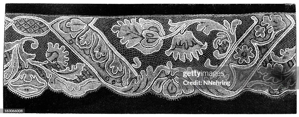 Point de Bourgogne lace engraving