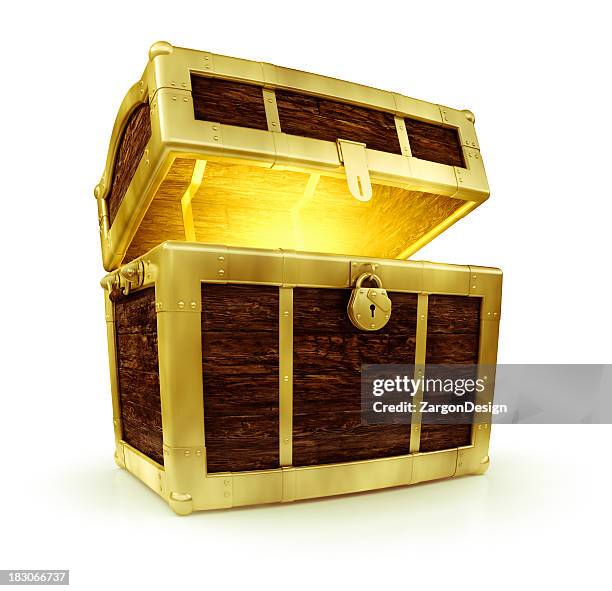 treasure chest - schatkist stockfoto's en -beelden