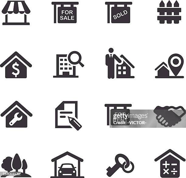 real estate icons - acme series - real estate clip art stock illustrations