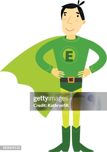 Green Energy Superhero High-Res Vector Graphic - Getty Images