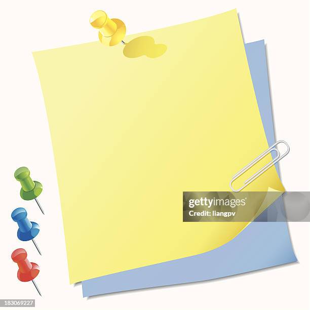 note pad - office post it notes stock illustrations
