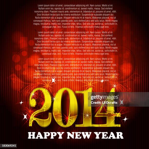 2014, beautiful new year celebration background - saturated stock illustrations
