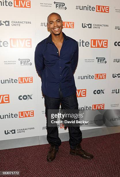 Actor Mehcad Brooks arrives at the "UniteLIVE: The Concert to Rock Out Bullying" at the Thomas & Mack Center on October 3, 2013 in Las Vegas, Nevada.