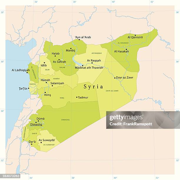 stockillustraties, clipart, cartoons en iconen met syria vector map - homs