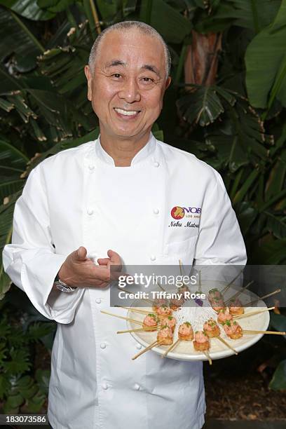 Chef Nobu poses at "A Night with Nobu Matsuhisa" at the W Residences on October 3, 2013 in Hollywood, California.