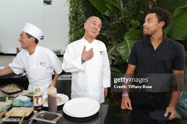 Chef Nobu attends "A Night with Nobu Matsuhisa" at the W Residences on October 3, 2013 in Hollywood, California.