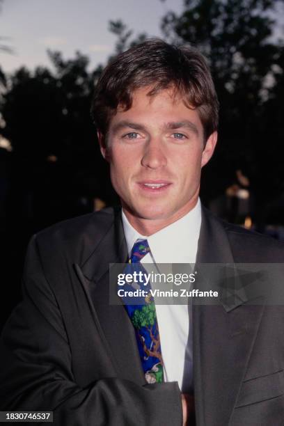 American actor Eric Close attends the NBC TV Affiliates Party, held at the Ritz Carlton Hotel in Pasadena, California, 17th July 1995.