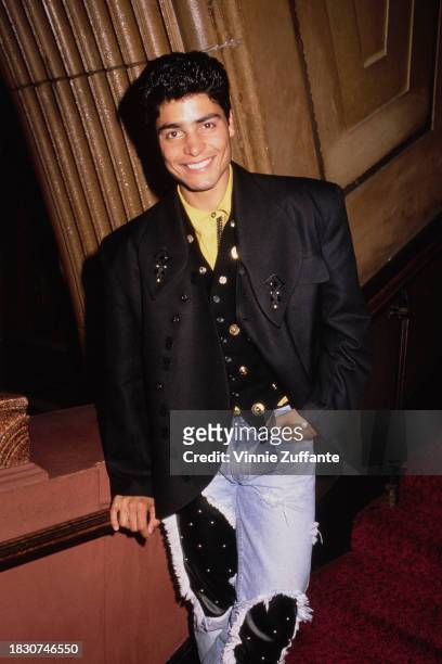 Puerto Rican singer and actor Chayanne attends the recording of the 'Grammy Living Legends Gala' television special, held at the Pantages Theater in...