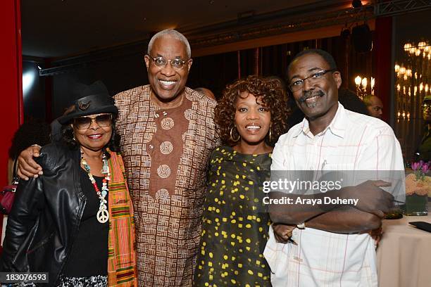 Alfre Woodard and Mahamat-Saleh Haroun attend the Film Independent at LACMA - "Cameras d'Afrique: The Cinema of West Africa" opening night reception,...