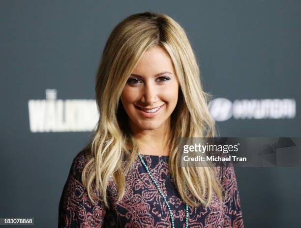 Ashley Tisdale arrives at the Los Angeles premiere of AMC's "The Walking Dead" 4th season held at Universal CityWalk on October 3, 2013 in Universal...