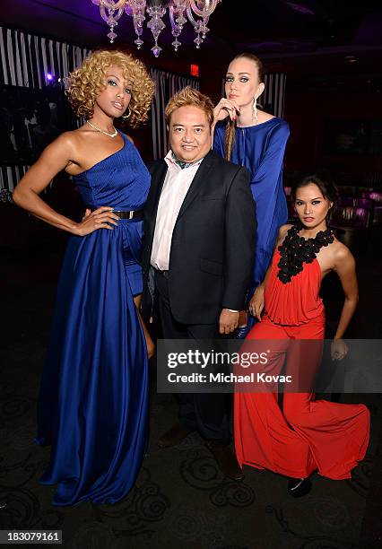 Actress KD Aubert, designer Alexis Monsanto, muse Olga and Janine Tugunon attend A la mode Productions Presents Designers Night Out at Sofitel Hotel...