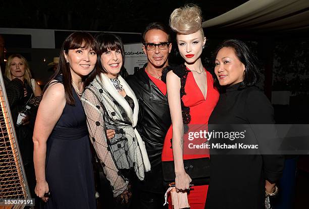 Dorothy Mannfolk, Susan Stein, designer Lloyd Klein, recording artist Ivy Levan and guest attend A la mode Productions Presents Designers Night Out...