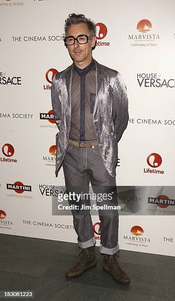 Actor Alan Cumming attends the Marvista Entertainment & Lifetime with The Cinema Society screening of "House of Versace" at Museum of Modern Art on...