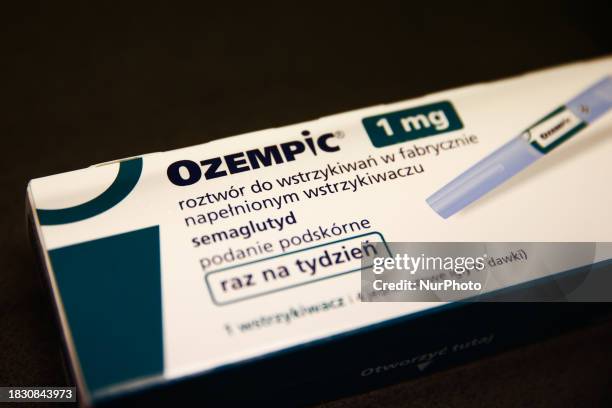 Ozempic manufactured by Novo Nordisk packaging is seen in this illustration photo taken in a pharmacy in Krakow, Poland on December 7, 2023.