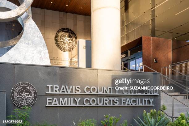The Travis County 459th District Court is seen prior to an emergency hearing in Cox v Texas, in Austin, Texas, on December 7, 2023. Kate Cox, a...