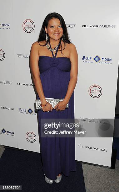 Actress Misty Upham arrives at the Los Angeles premiere of 'Kill Your Darlings' at the Writers Guild Theater on October 3, 2013 in Beverly Hills,...