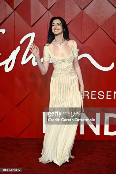 Anne Hathaway attends The Fashion Awards 2023 presented by Pandora at the Royal Albert Hall on December 04, 2023 in London, England.