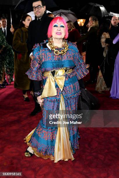 Zandra Rhodes attends The Fashion Awards 2023 presented by Pandora at the Royal Albert Hall on December 04, 2023 in London, England.