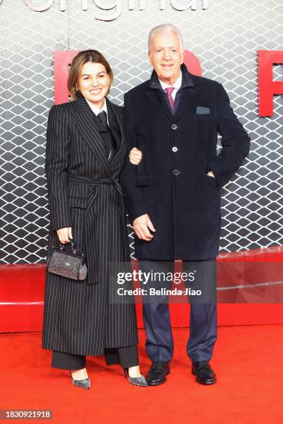 Piero Ferrari and Antonella Ferrari attend the "Ferrari" Sky Premiere at Odeon Luxe Leicester Square on December 04, 2023 in London, England.