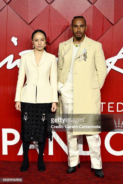 Grace Wales Bonner and Lewis Hamilton attend The Fashion Awards 2023 presented by Pandora at the Royal Albert Hall on December 04, 2023 in London,...