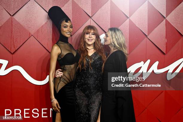 Jourdan Dunn, Charlotte Tilbury and Kate Moss attend The Fashion Awards 2023 presented by Pandora at the Royal Albert Hall on December 04, 2023 in...