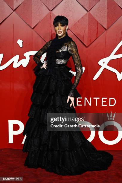 Winnie Harlow attends The Fashion Awards 2023 presented by Pandora at the Royal Albert Hall on December 04, 2023 in London, England.