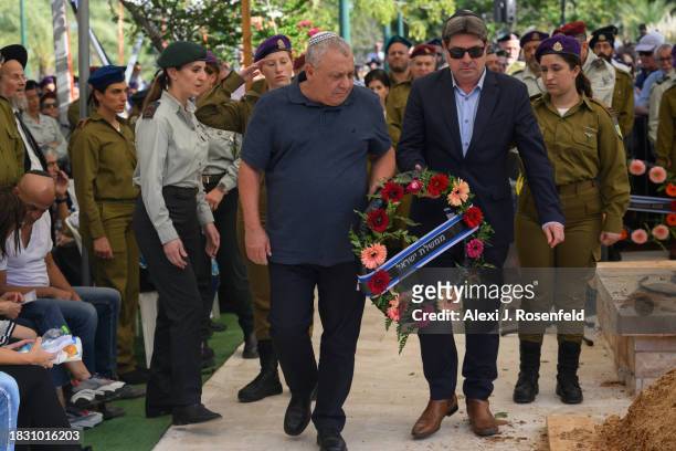 Lt. Gen. Gadi Eizenkot , Minister of Knesset and former IDF Chief of Staff, and Ofir Akunis , Minister of Innovation, Science and Technology of...