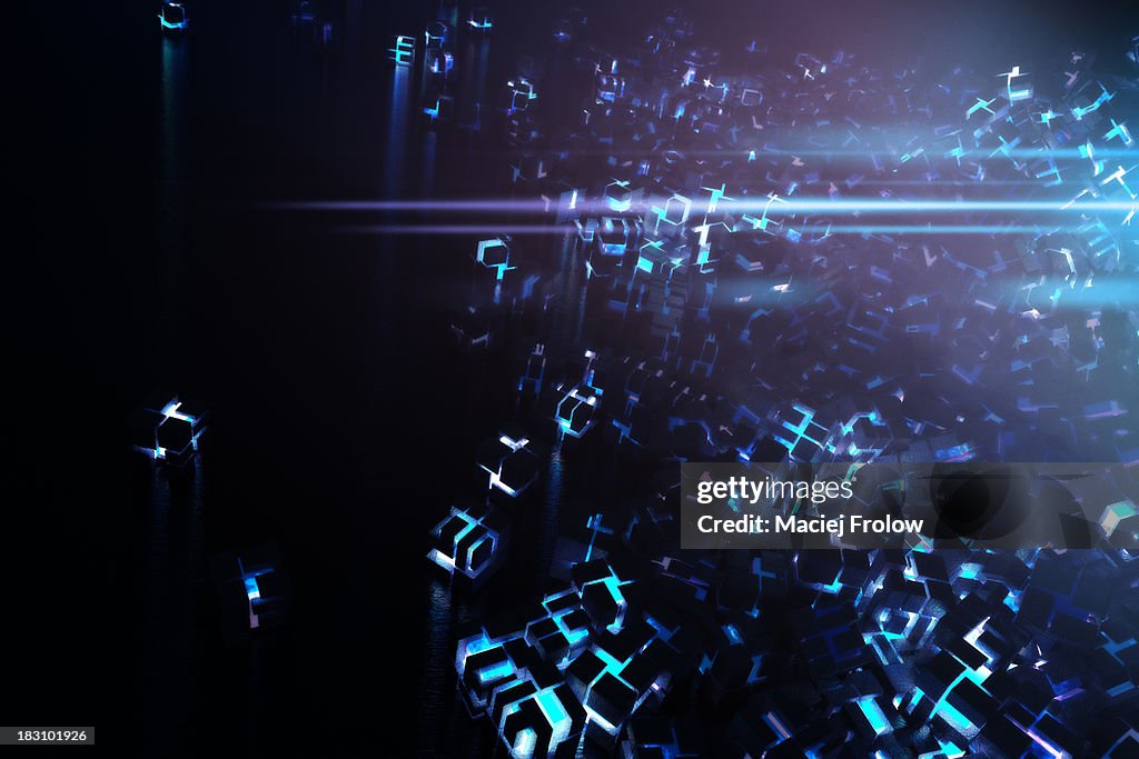 Abstract image of hundreds of cubes