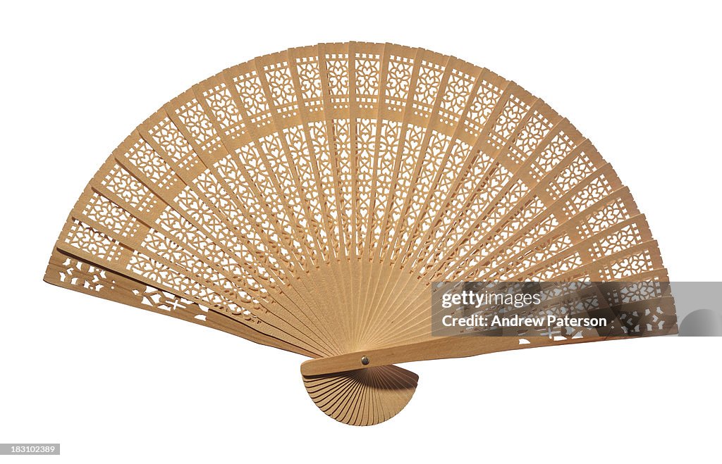 Decorative wooden fan