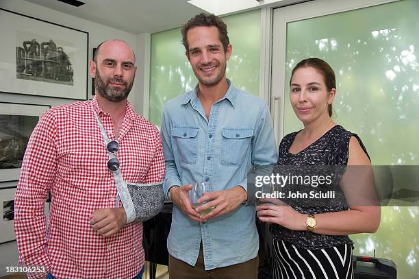 Tim Buggs, Stewart Krimko and Karyn Lovegrove attend the Rema Hort Mann Foundation conversation with Susan and Michael Hort on September 28, 2013 in...