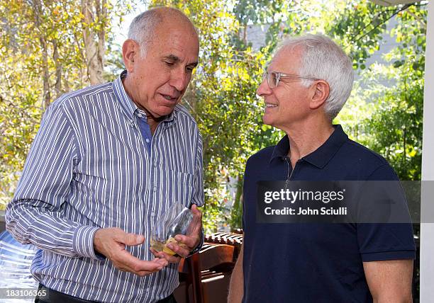 Michael Hort and Robert Hollander attend the Rema Hort Mann Foundation conversation with Susan and Michael Hort on September 28, 2013 in Los Angeles,...