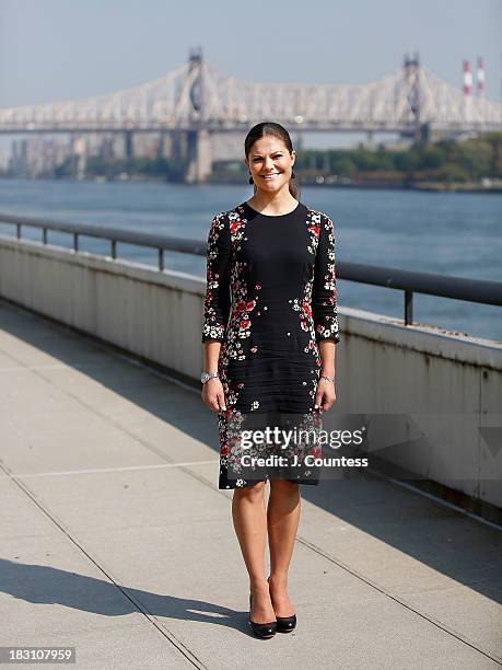 Crown Princess Victoria Of Sweden visits the United Nations on October 4, 2013 in New York City.