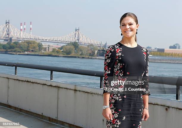 Crown Princess Victoria Of Sweden visits the United Nations on October 4, 2013 in New York City.