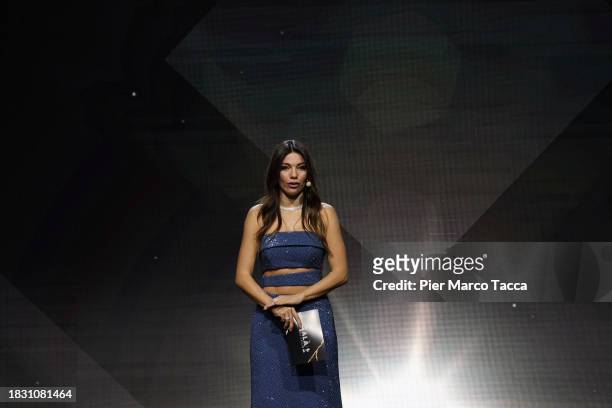 Federica Masolin attends the AIC Oscar del Calcio Awards on December 04, 2023 in Milan, Italy.