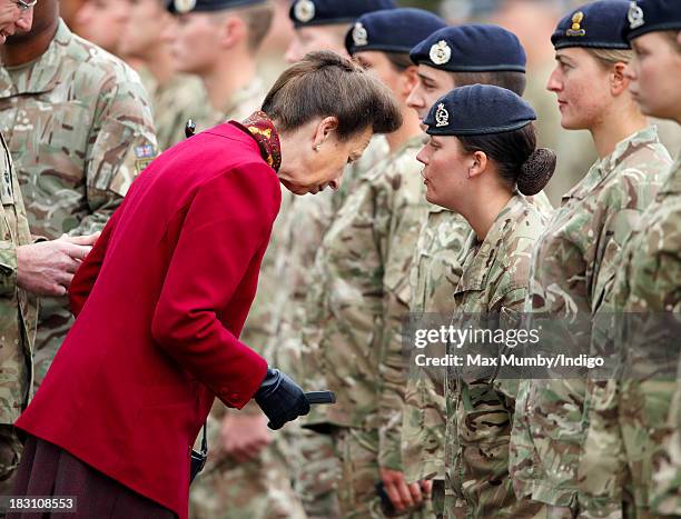 Princess Anne, The Princess Royal presents Afghanistan Operational Medals to troops of the Explosive Ordnance Disposal Task Force after attending the...