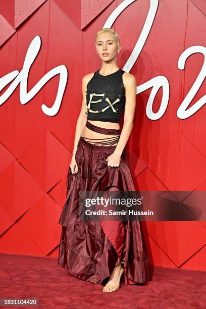 Iris Law attends The Fashion Awards 2023 presented by Pandora at the Royal Albert Hall on December 04, 2023 in London, England.