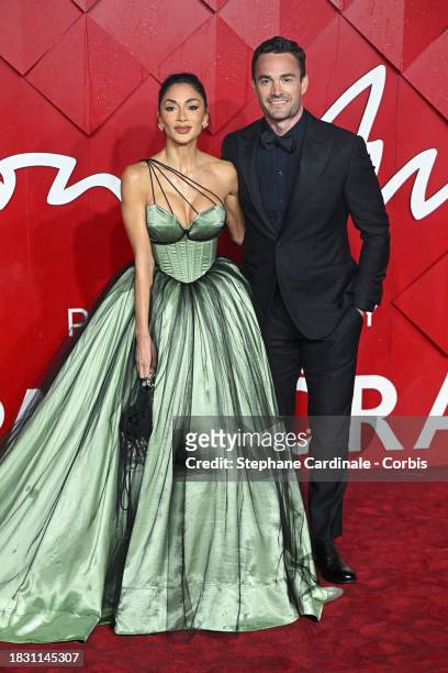 Nicole Scherzinger and Thom Evans attend The Fashion Awards 2023 presented by Pandora at the Royal Albert Hall on December 04, 2023 in London,...