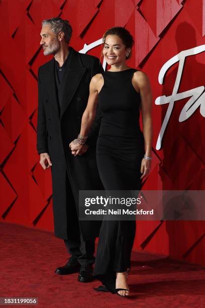 Taika Waitit and Rita Ora attend The Fashion Awards 2023 Presented by Pandora at the Royal Albert Hall on December 04, 2023 in London, England.