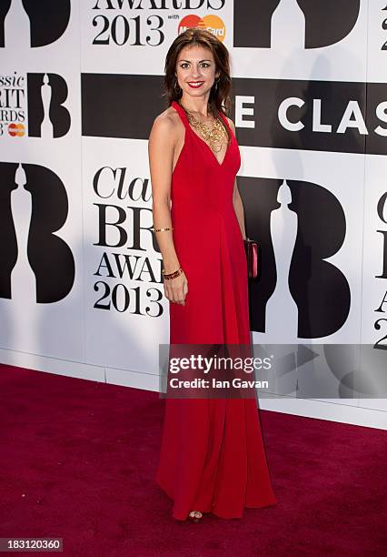 Stefania Passamonte attends the Classic BRIT Awards 2013 at Royal Albert Hall on October 2, 2013 in London, England.