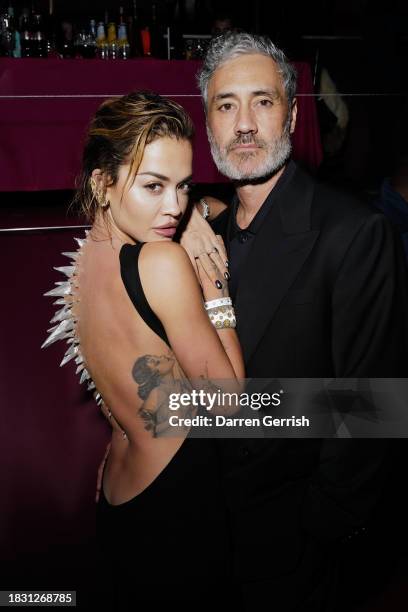 Rita Ora and Taika Waititi attend the Fashion Awards 2023 presented by Pandora on December 04, 2023 in London, England.