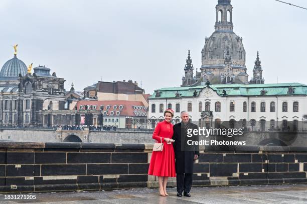 Germany, Dresden, 07 december 2023 Her Majesty The King Philippe and the Queen Mathilde take part of the State visit in Federal Republic of Germany...