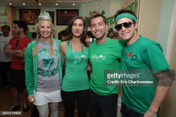 Monica Potter, Lollipop Theater's Evelyn Iocolano, Lance Bass and Billy Bush at St. Patty's Day Slimdown benefiting the Lollipop Theatre Network held...