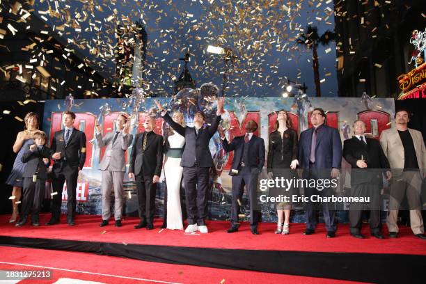 The cast and crew of "Iron Man 3" arrives at the world premiere of "Iron Man 3" held at the El Capitan Theatre on Wednesday, April 24, 2013 in Los...