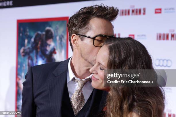 Robert Downey Jr. And Susan Downey arrive at the world premiere of "Iron Man 3" held at the El Capitan Theatre on Wednesday, April 24, 2013 in Los...