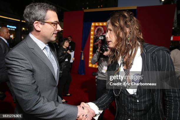 Steve Carell and Steven Tyler at New Line Cinema's World Premiere of 'The Incredible Burt Wonderstone' held at Grauman's Chinese Theatre on Monday,...