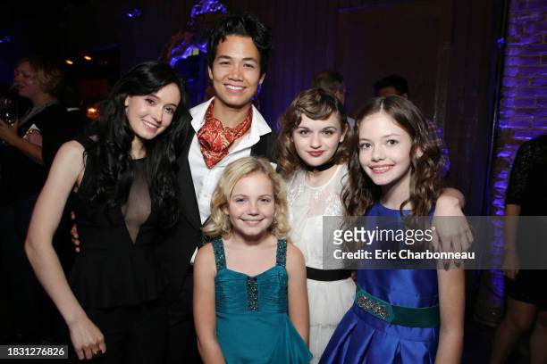 Hayley McFarland, Shannon Kook, Kyla Deaver, Joey King and Mackenzie Foy seen at New Line Cinema's 'The Conjuring' Premiere, on Monday, July 2013 in...