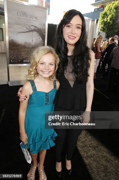 Kyla Deaver and Hayley McFarland seen at New Line Cinema's 'The Conjuring' Premiere, on Monday, July 2013 in Los Angeles.