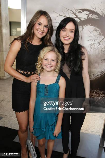 Shanley Caswell, Kyla Deaver and Hayley McFarland seen at New Line Cinema's 'The Conjuring' Premiere, on Monday, July 2013 in Los Angeles.