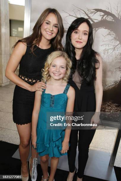 Shanley Caswell, Kyla Deaver and Hayley McFarland seen at New Line Cinema's 'The Conjuring' Premiere, on Monday, July 2013 in Los Angeles.